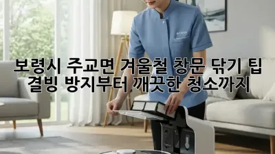 보령시 주교면 겨울철 창문 닦기 팁: 결빙 방지부터 깨끗한 청소까지!